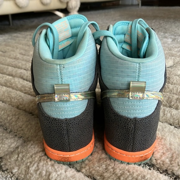 Nike snakeskin sparkle sneakers / tennis shoes with wedge / heel lift - Picture 3 of 9